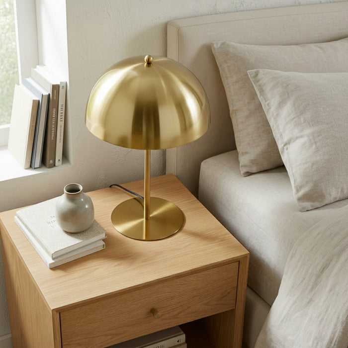 Tundra Table Lamp | Radiant Gold Dome & White Interior | Ashcroft Imports | Furniture