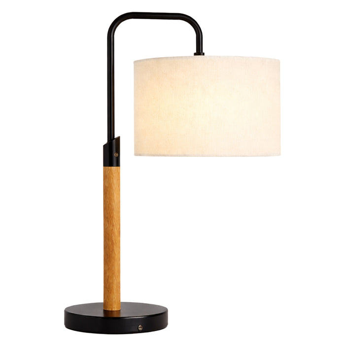 Arcus Paniz Table Lamp | Metal Swirl & Cylinder Shade