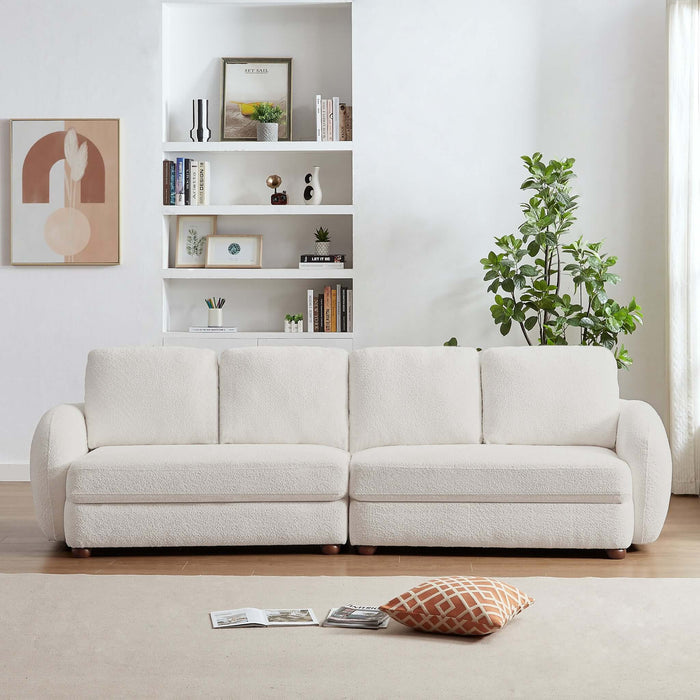 Paton  114.5'' Boucle Fabric Sofa