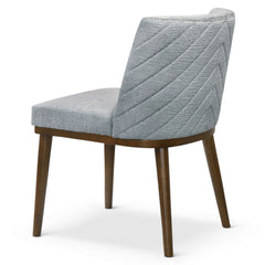 Dublın Mid-Century Modern Upholstered  Grey Fabric Dining Chair (Set of 2)