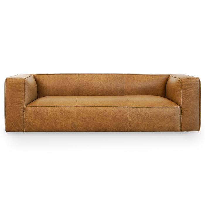 Colton Tan Leather Sofa