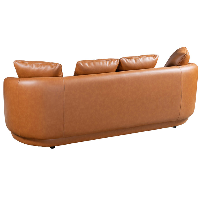 Dylan Modern Cognac Leather Sofa