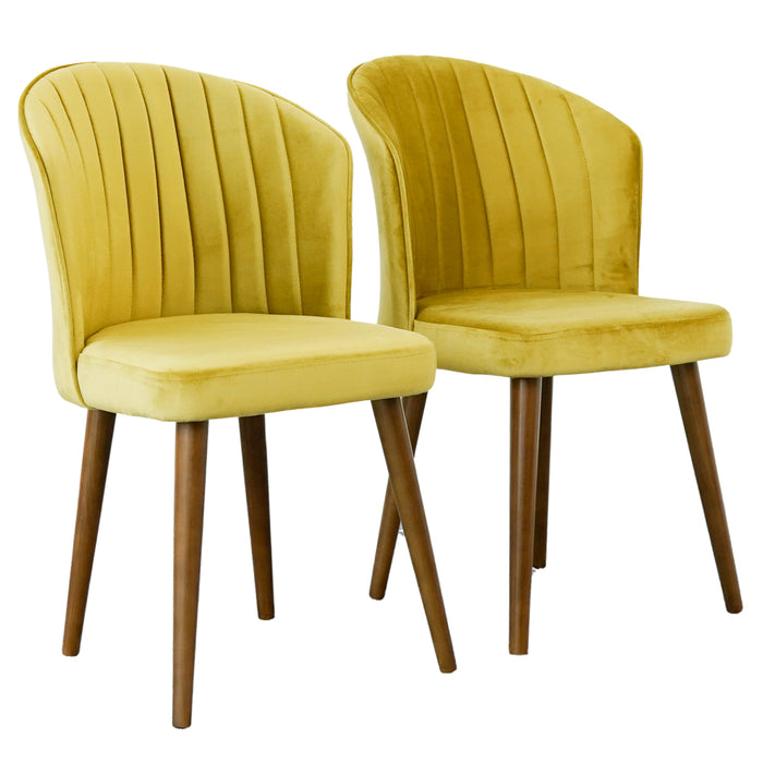 Parsons Dining Chair Set of 2 - Gold Velvet