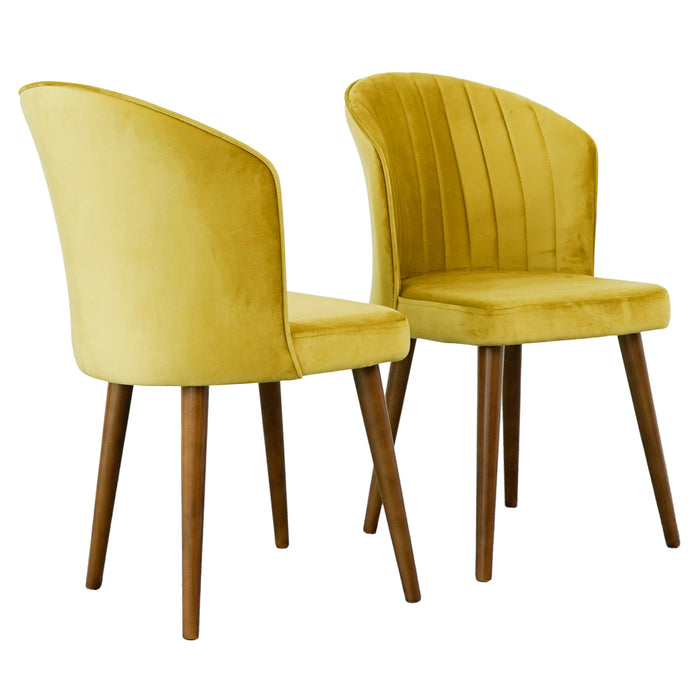 Parsons Dining Chair Set of 2 - Gold Velvet