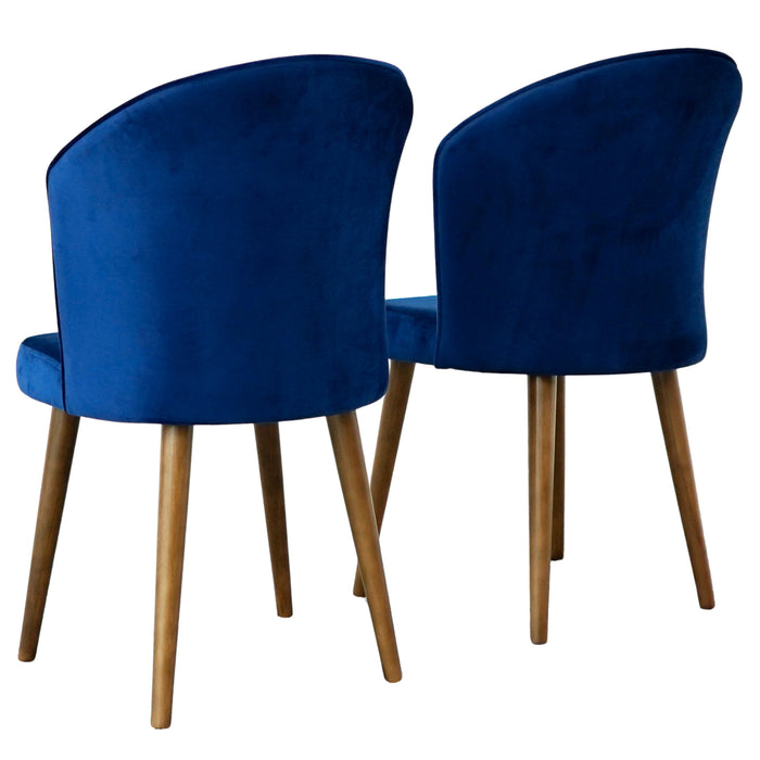 Parsons Dining Chair Set of 2 - Navy Blue Velvet