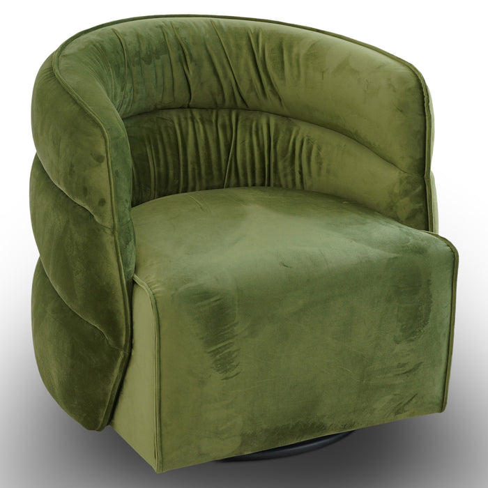 Walden Swivel Chair - Green Velvet