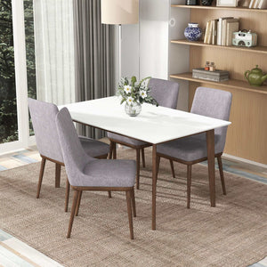Carlos Solid Wood White Top Dining Table