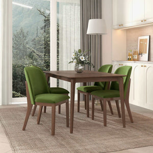 Kaitlyn Mid-Century Modern Green Velvet Dining Chair (Set of 2)