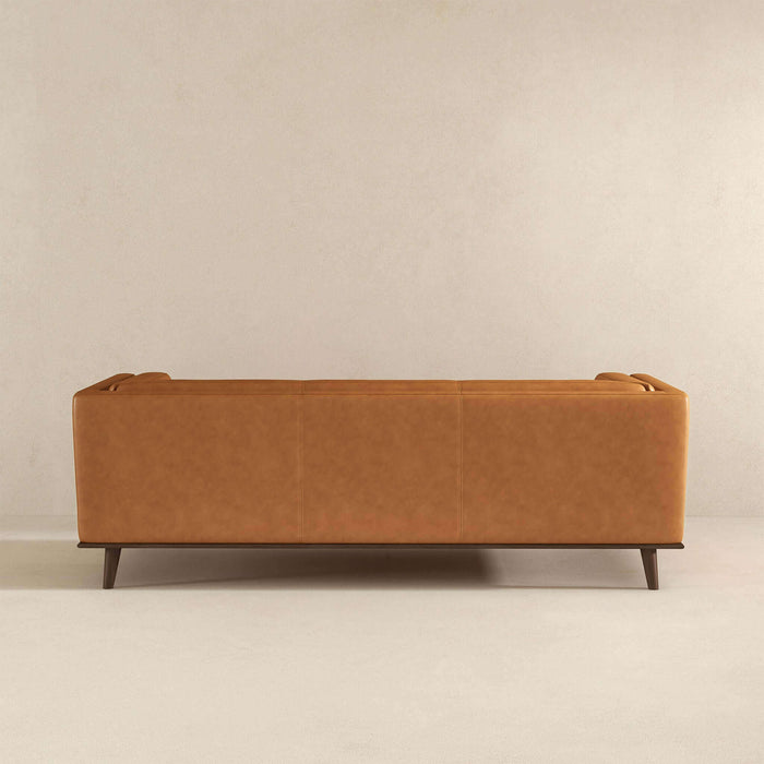 Cassidy  Tan Genuine Leather Couch