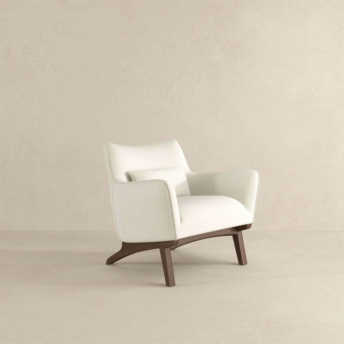 Brayden Mid Century Modern Beige Boucle Armchair