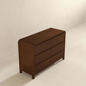 Lionel Mid Century Modern Solid Wood 6-Drawer Dresser