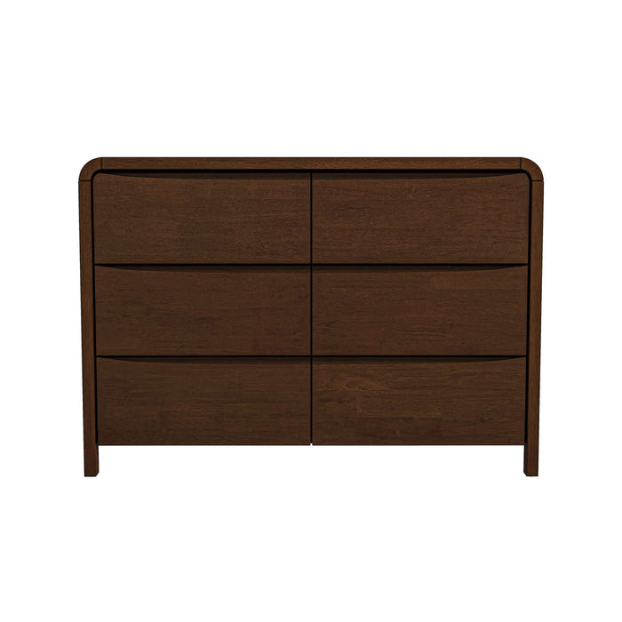 Lionel Mid Century Modern Solid Wood 6-Drawer Dresser