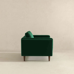 Amber Dark Green Velvet Lounge Chair