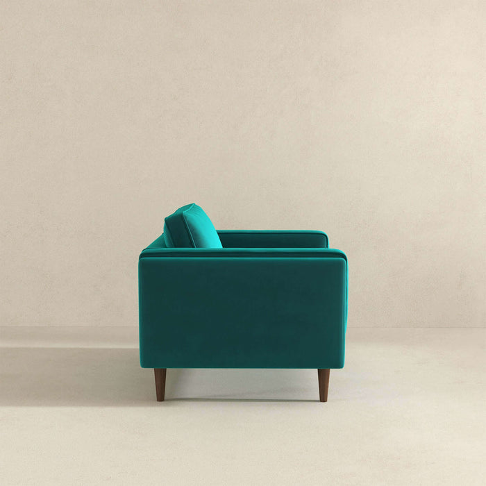 Amber Teal Velvet Lounge Chair