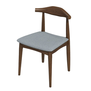 Destiny Mid-Century Modern Grey Fabric Dining Chairs (Set of 2)