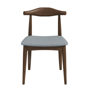 Destiny Mid-Century Modern Grey Fabric Dining Chairs (Set of 2)