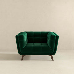 Addison Lounge Chair (Dark Green Velvet)