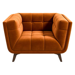 Addison Lounge Chair (Burnt Orange Velvet)
