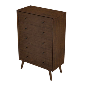Caroline Mid Century Modern Solid Wood Dresser 5-Drawer