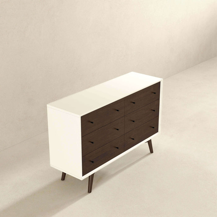 Caroline Mid-Century Modern White Dresser 6 Drawer — ashcroftfurniture.com Caroline Mid-Century Modern White Dresser 6 Drawer — ashcroftfurniture.com