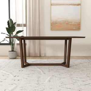 Marina Mid-Century Modern Solid Wood Dining Table in Brown
