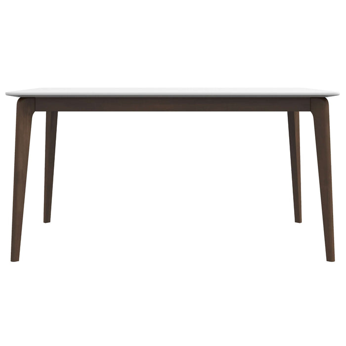 Lindsey  Solid Wood White Top Dining Table