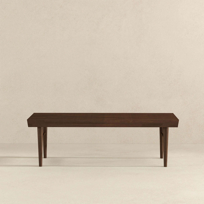 Mia Mid Century Modern Solid Wood Bench