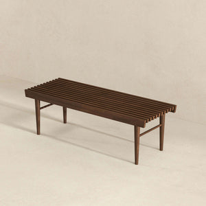 Mia Mid Century Modern Solid Wood Bench