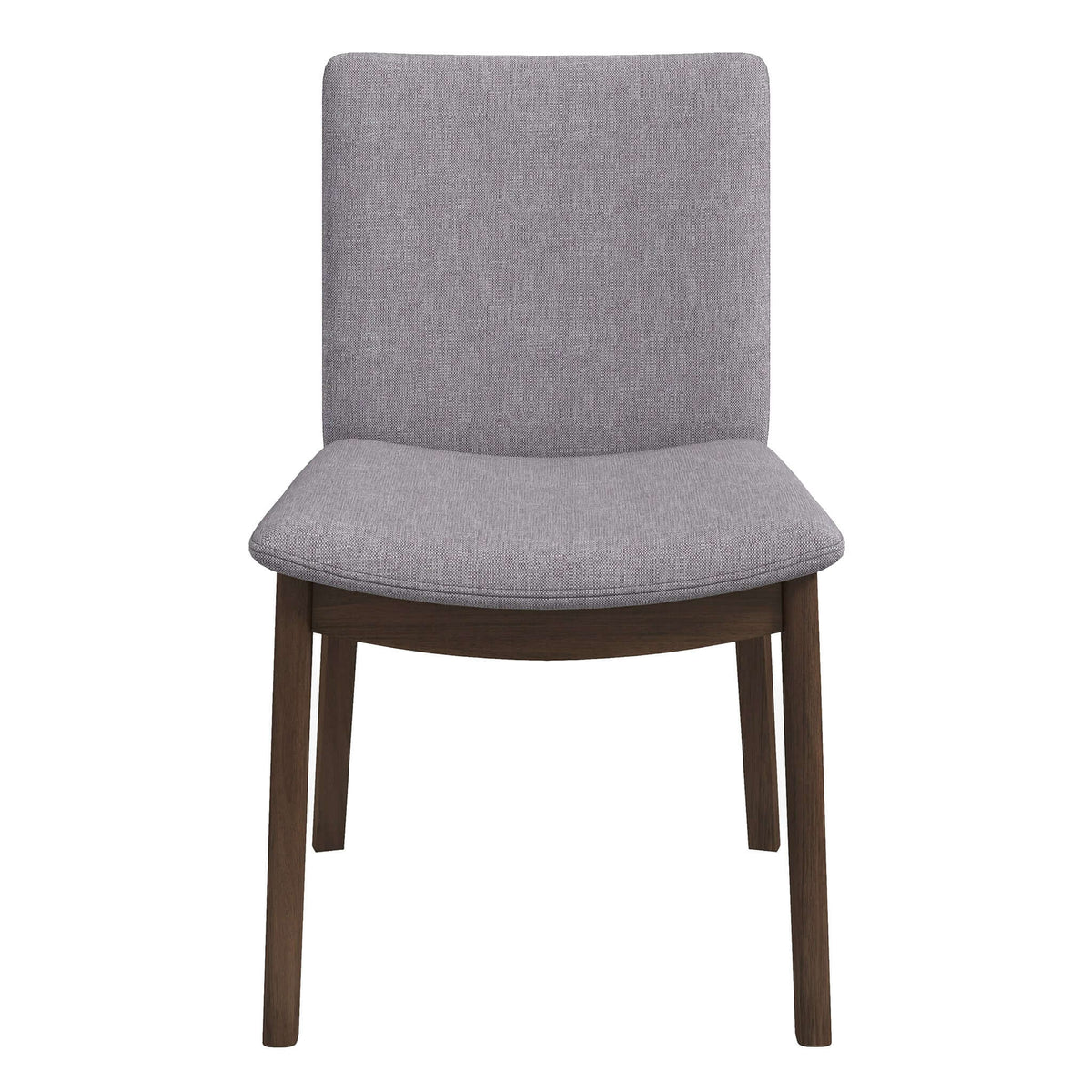 Laura Mid-Century Modern Light Grey Linen Solid Wood Dining Chair (Set of 2)
