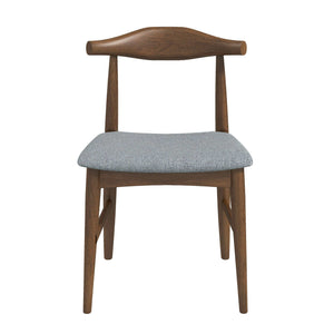 Damian Mid-Century Solid Wood Grey Dining Chair