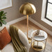 Allure 2-Light Floor Lamp | Gold Brass & Natural Rattan