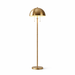 Allure 2-Light Floor Lamp | Gold Brass & Natural Rattan