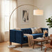 Ambient Arch Gold Brass Floor Lamp with Large Fabric Shade  | Ashcroft Imports Furniture