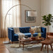 Ambient Arch Gold Brass Floor Lamp with Large Fabric Shade  | Ashcroft Imports Furniture