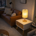 Arcana Table Lamp | Natural Oak & Cylindrical Woven Shade