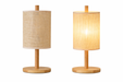 Arcana Table Lamp | Natural Oak & Cylindrical Woven Shade