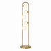 Artema Floor Lamp | White Frosted Globes & Brass Frame