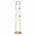 Artema Floor Lamp | White Frosted Globes & Brass Frame
