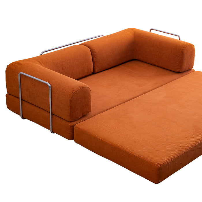 Estelle Orange Corduroy Daybed