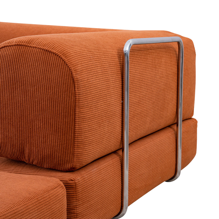 Estelle Orange Corduroy Daybed