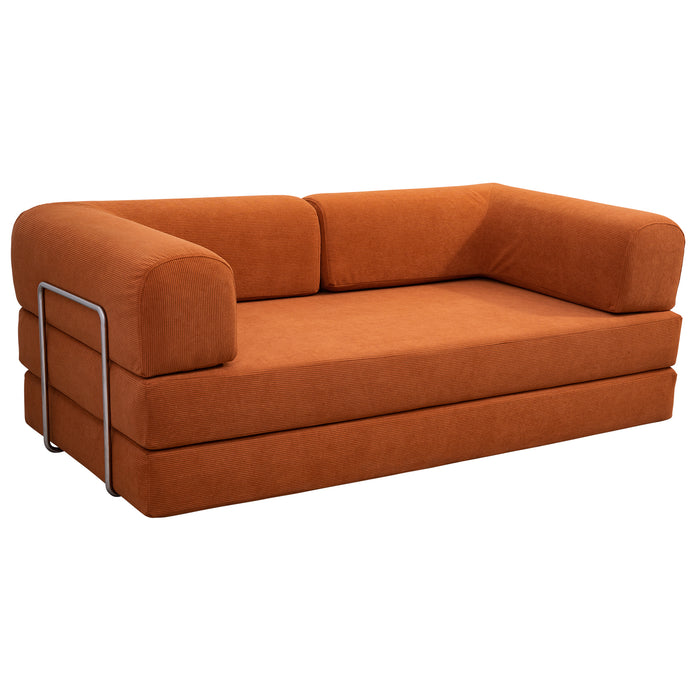 Estelle Orange Corduroy Daybed