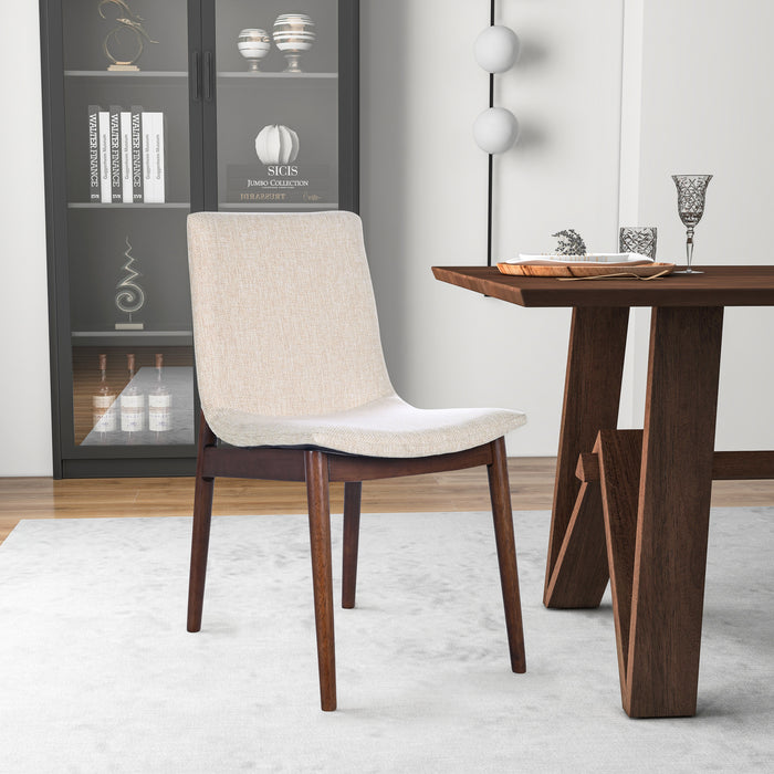 Ravel Beige Fabric Dining Chair Set of 2