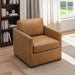 Darien Stylish 360° Swivel Chair with Top-Grain Buffalo Leather - Ashcroft Furniture