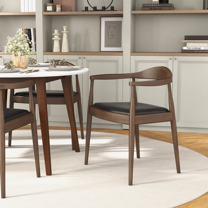 Kelly Black Vegan Leather Dining Chair | Ashcroft Imports Furniture