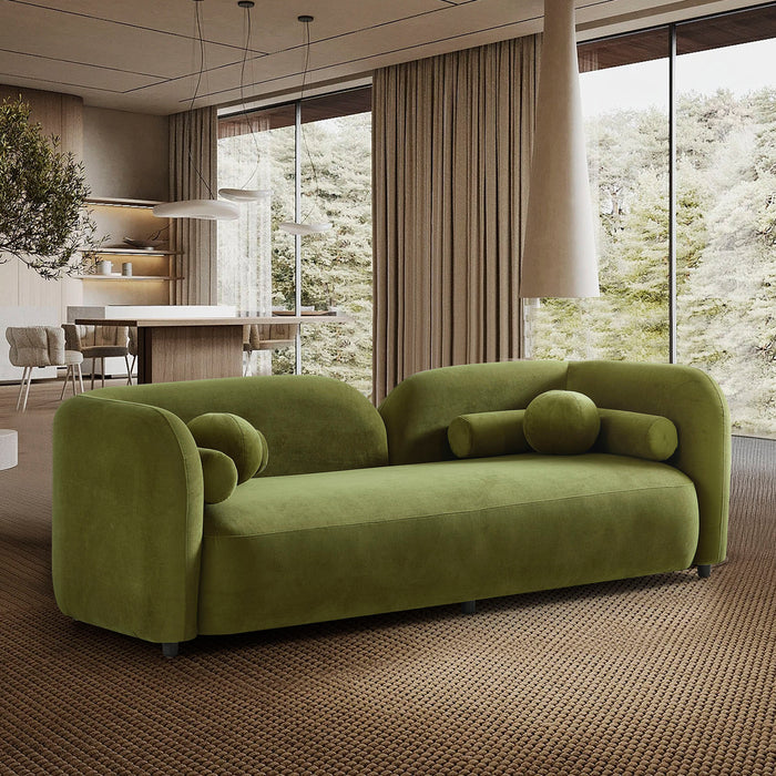 Donna Japandi Velvet Fabric Sofa - Ashcroft Furniture