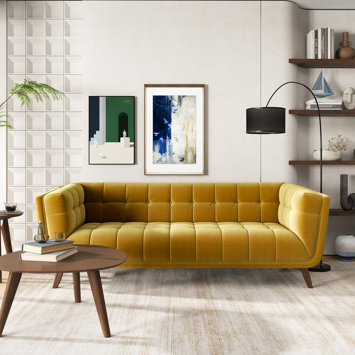 Addison Mid-Century Modern Velvet Sofa - Ashcroft Furniture