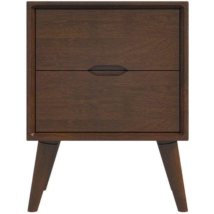 Alexandra Walnut Nightstand - 2 Drawers