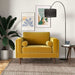 Amber Dark Yellow Velvet Lounge Chair - Ashcroft Furniture