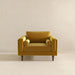 Amber Dark Yellow Velvet Lounge Chair - Ashcroft Furniture