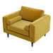 Amber Dark Yellow Velvet Lounge Chair - Ashcroft Furniture